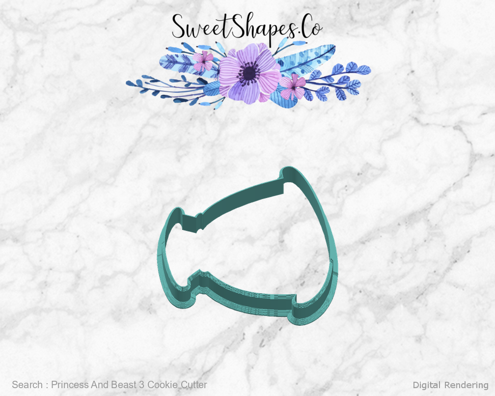 Princess And Beast 3 Cookie Cutter — right view