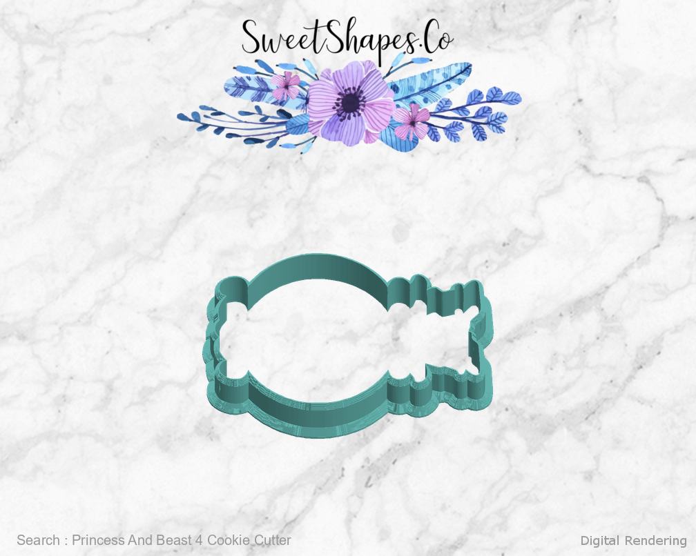 Princess And Beast 4 Cookie Cutter — left view