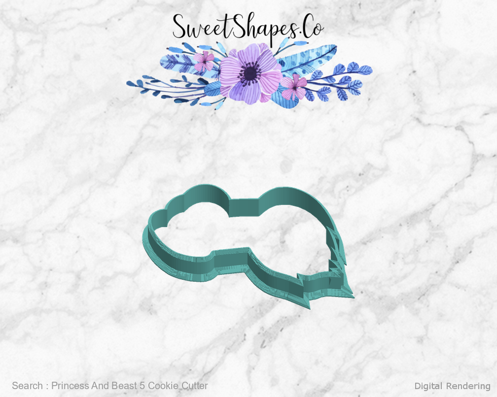 Princess And Beast 5 Cookie Cutter — left view