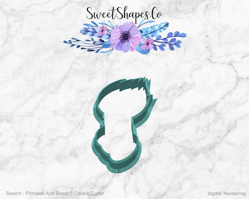 Princess And Beast 5 Cookie Cutter — back view