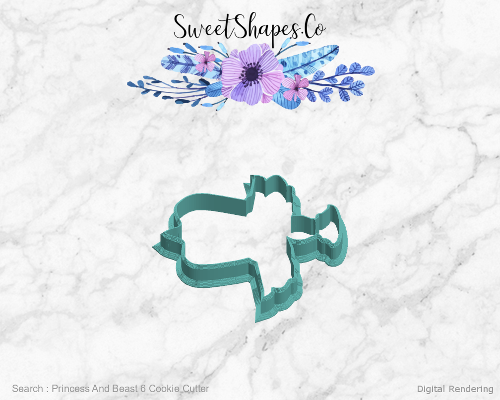 Princess And Beast 6 Cookie Cutter — left view
