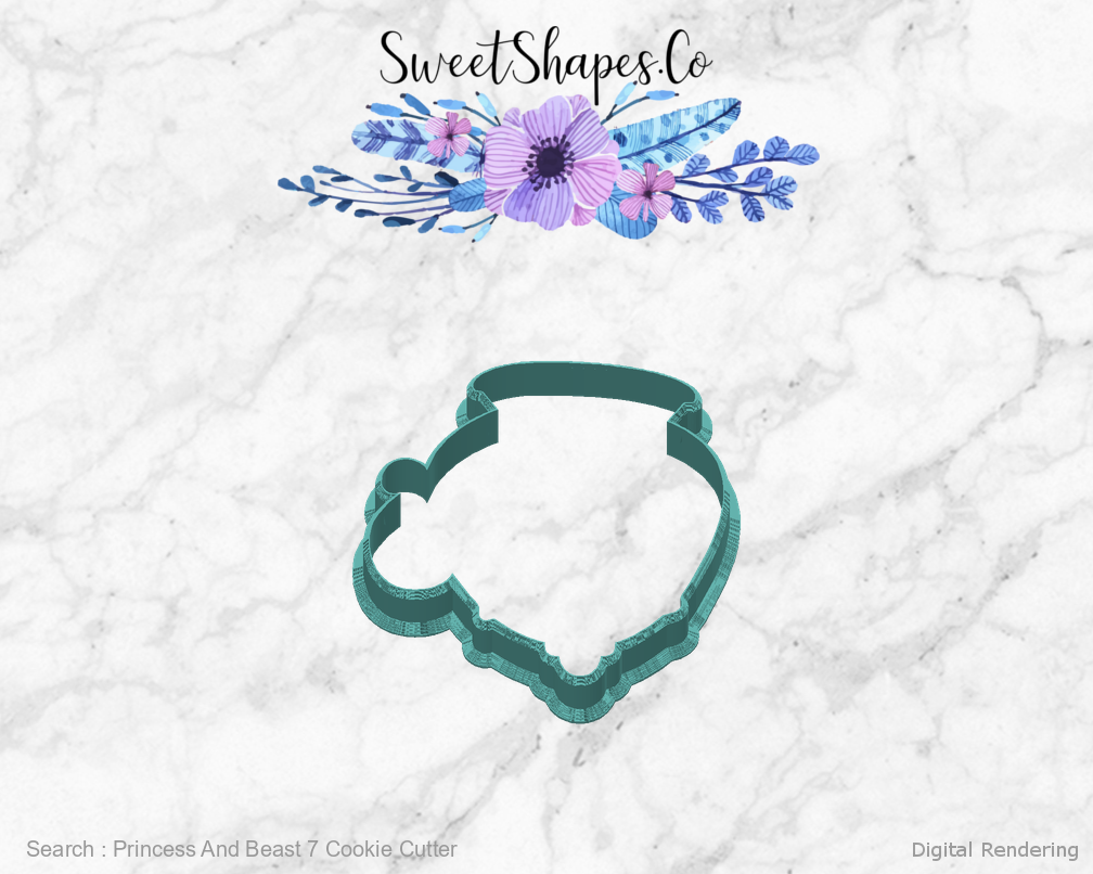Princess And Beast 7 Cookie Cutter — back view