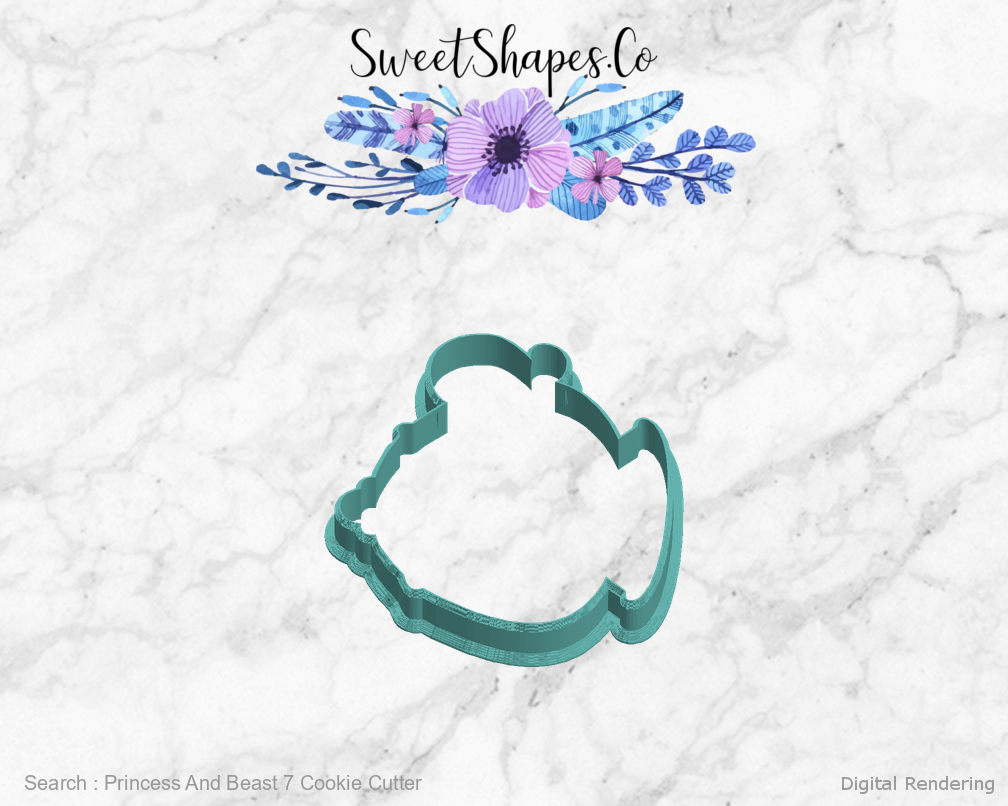 Princess And Beast 7 Cookie Cutter — left view