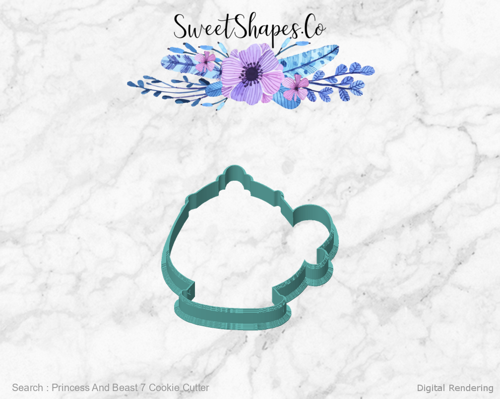 Princess And Beast 7 Cookie Cutter — front view