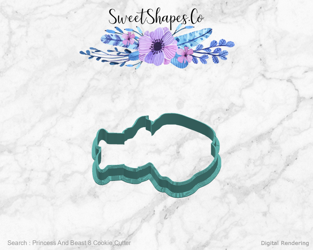 Princess And Beast 8 Cookie Cutter — right view