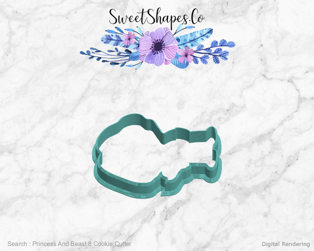 Princess And Beast 8 Cookie Cutter — left view