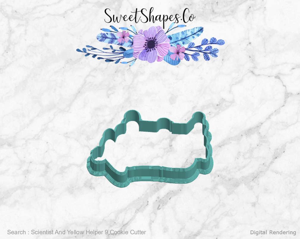 Scientist And Yellow Helper 9 Cookie Cutter — left view