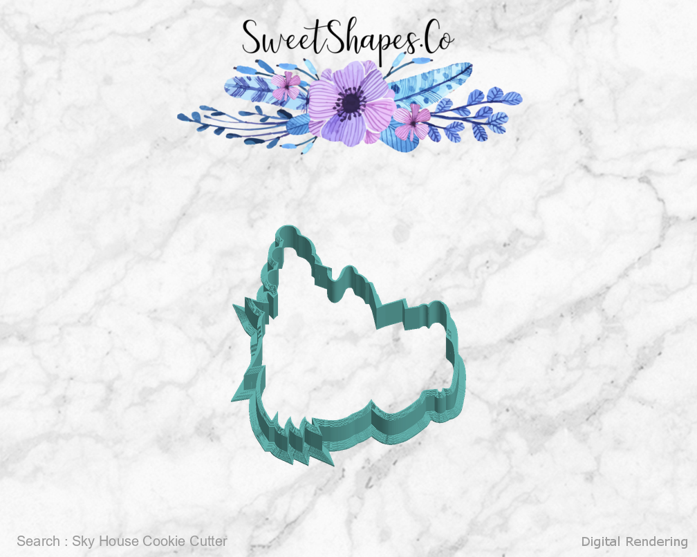 Sky House Cookie Cutter — left view