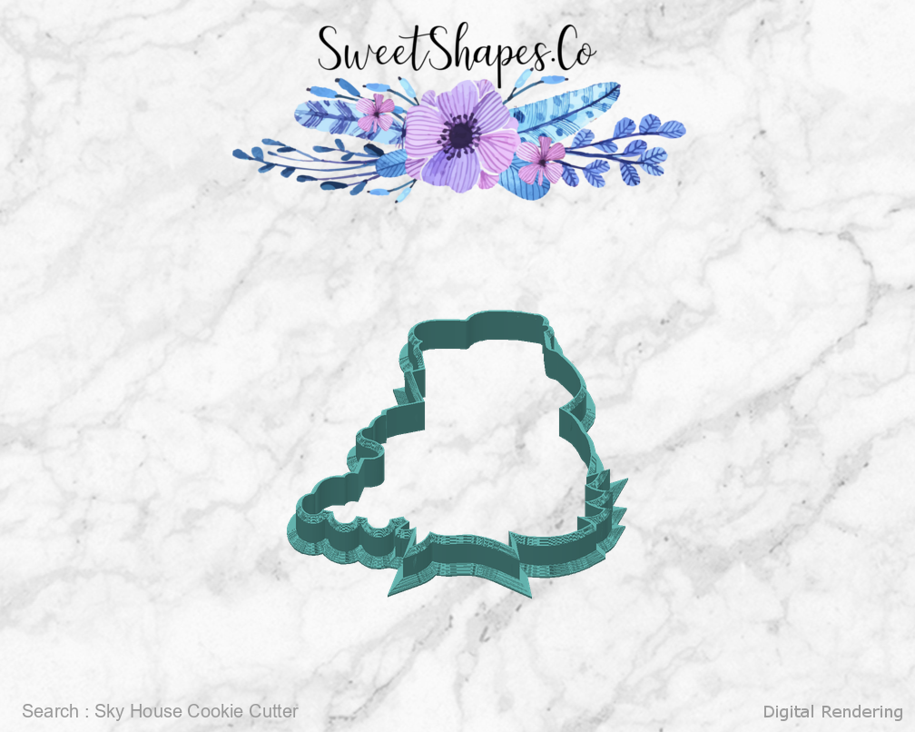 Sky House Cookie Cutter — back view