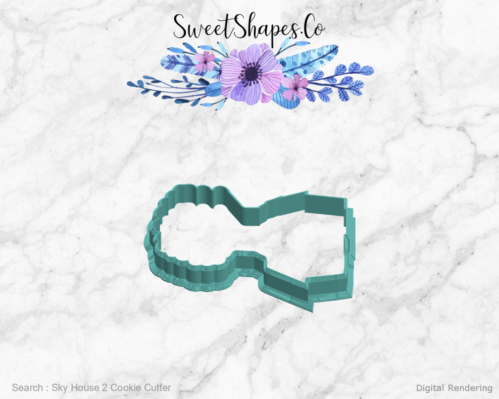 Sky House 2 Cookie Cutter — left view