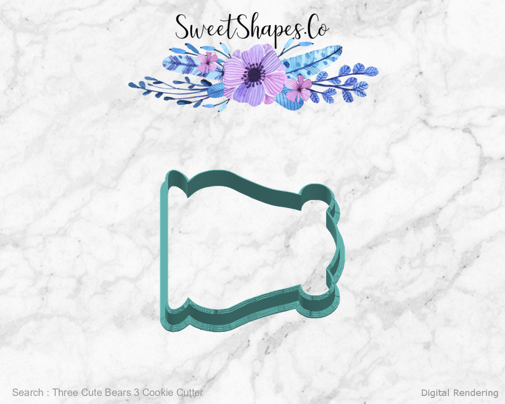 Three Cute Bears 3 Cookie Cutter — right view