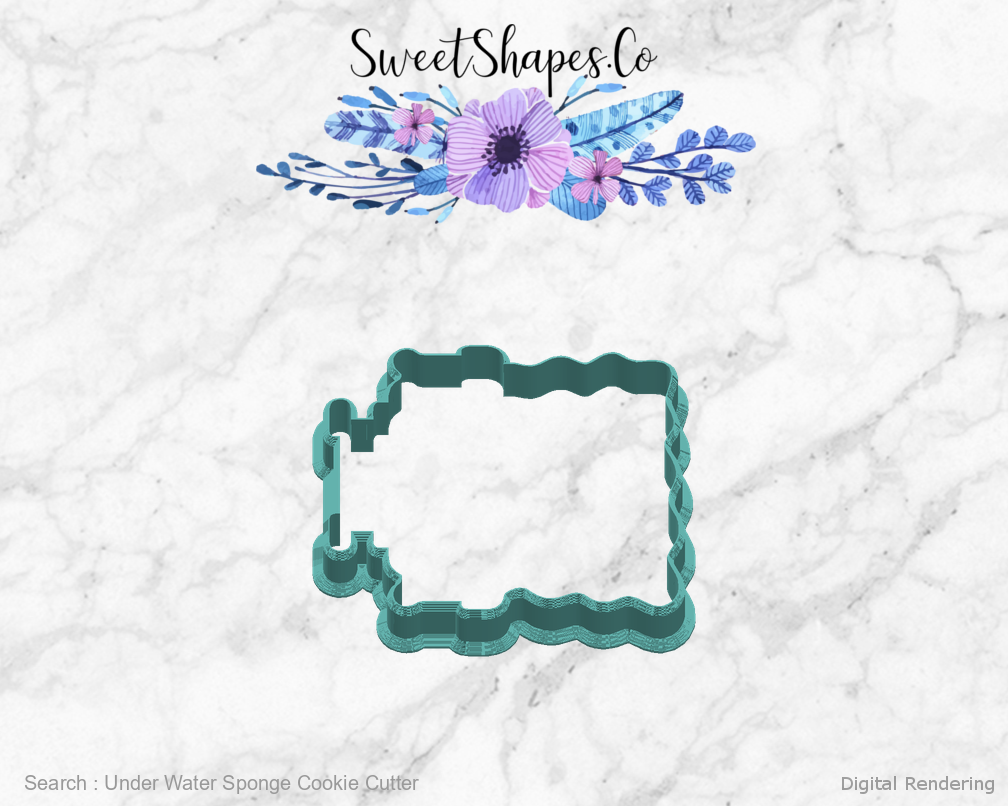 Under Water Sponge Cookie Cutter — right view