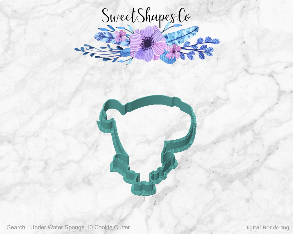Under Water Sponge 10 Cookie Cutter — front view