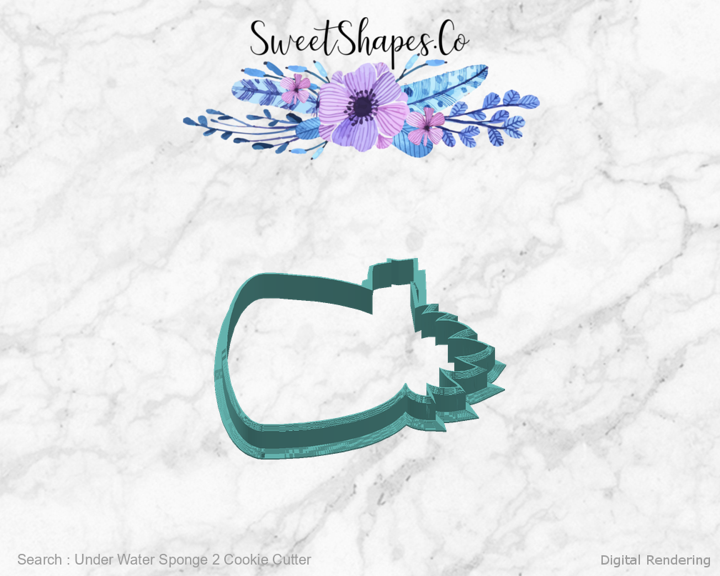 Under Water Sponge 2 Cookie Cutter — right view