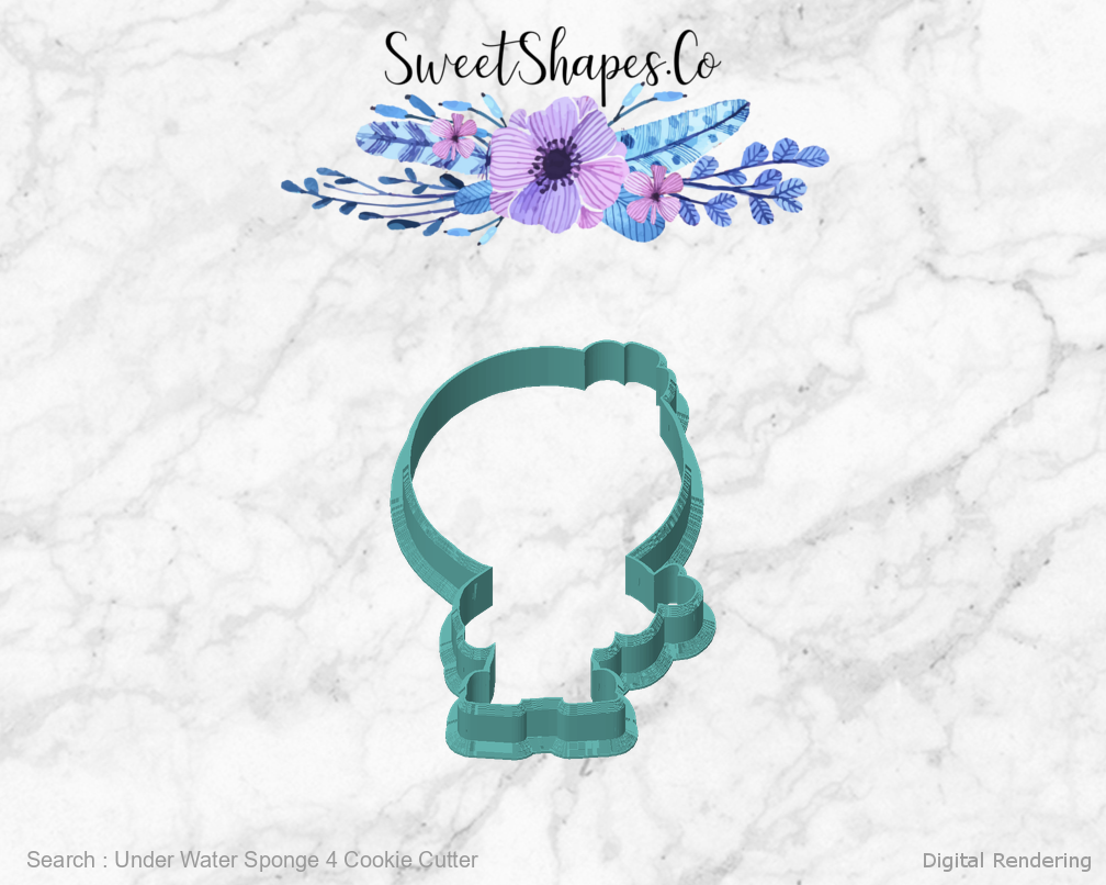 Under Water Sponge 4 Cookie Cutter — front view