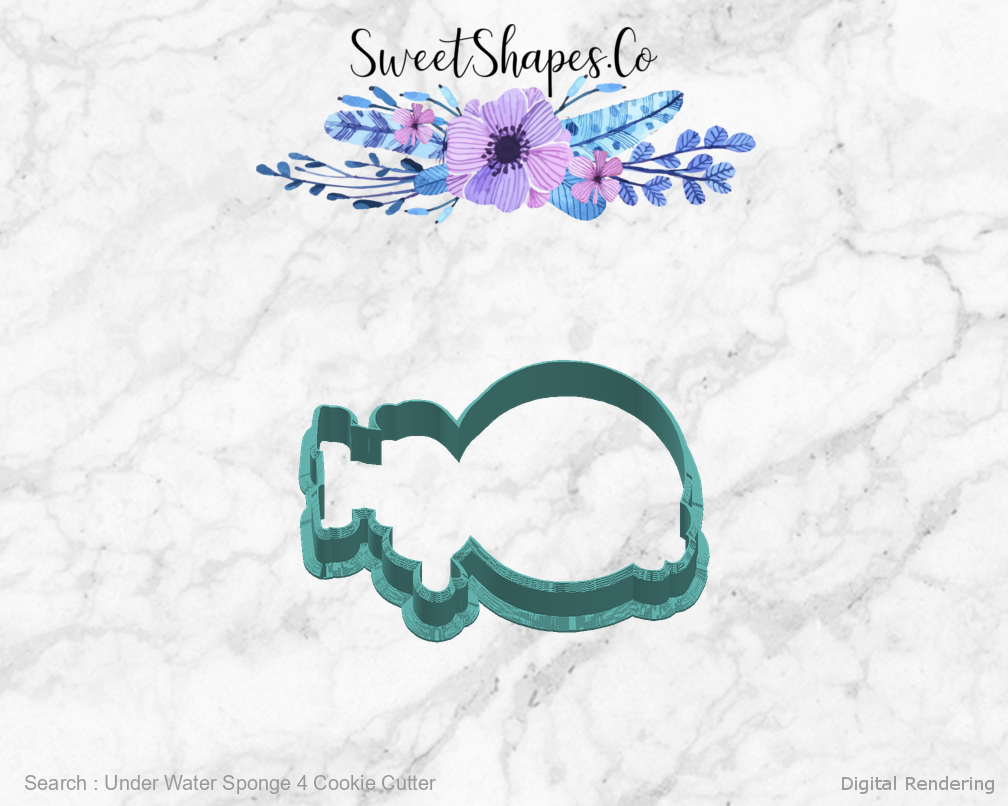 Under Water Sponge 4 Cookie Cutter — right view