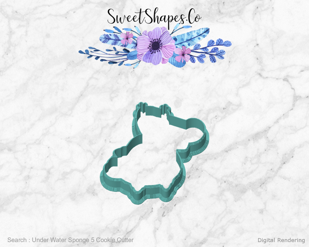 Under Water Sponge 5 Cookie Cutter — front view