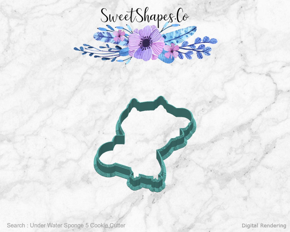 Under Water Sponge 5 Cookie Cutter — back view