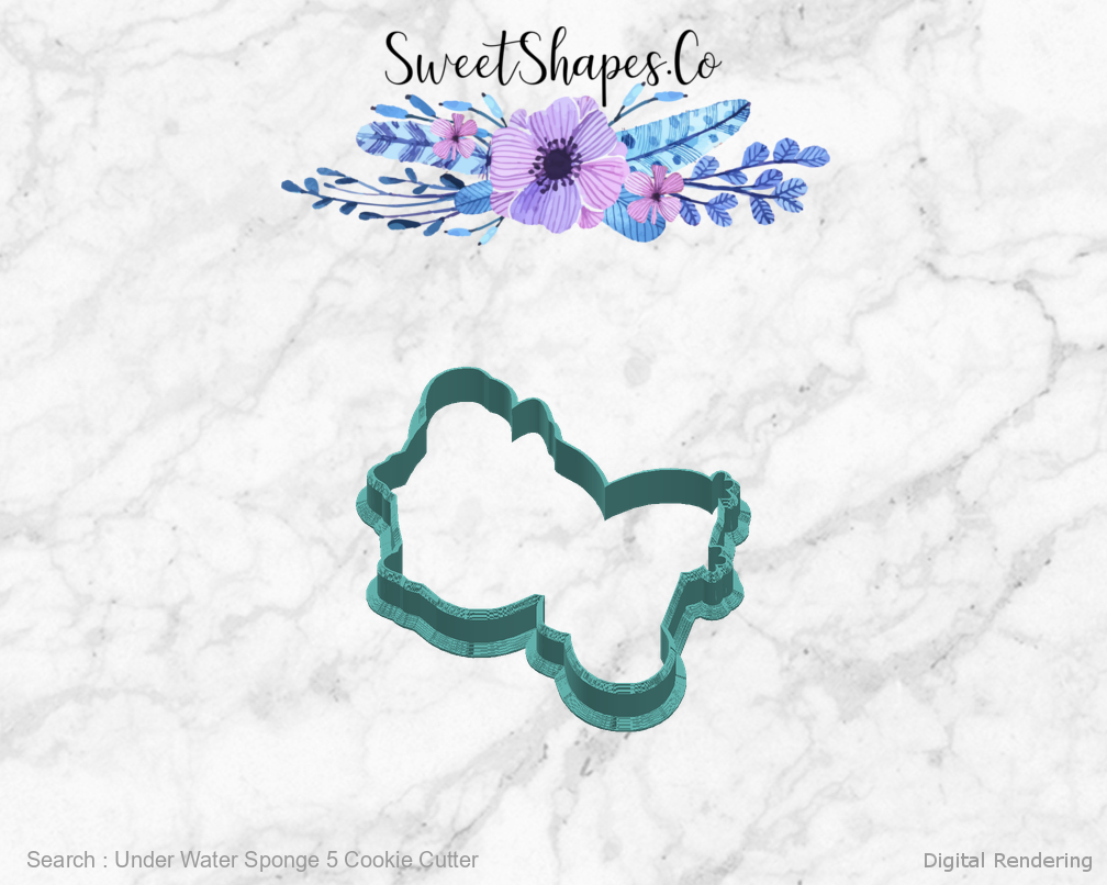 Under Water Sponge 5 Cookie Cutter — right view