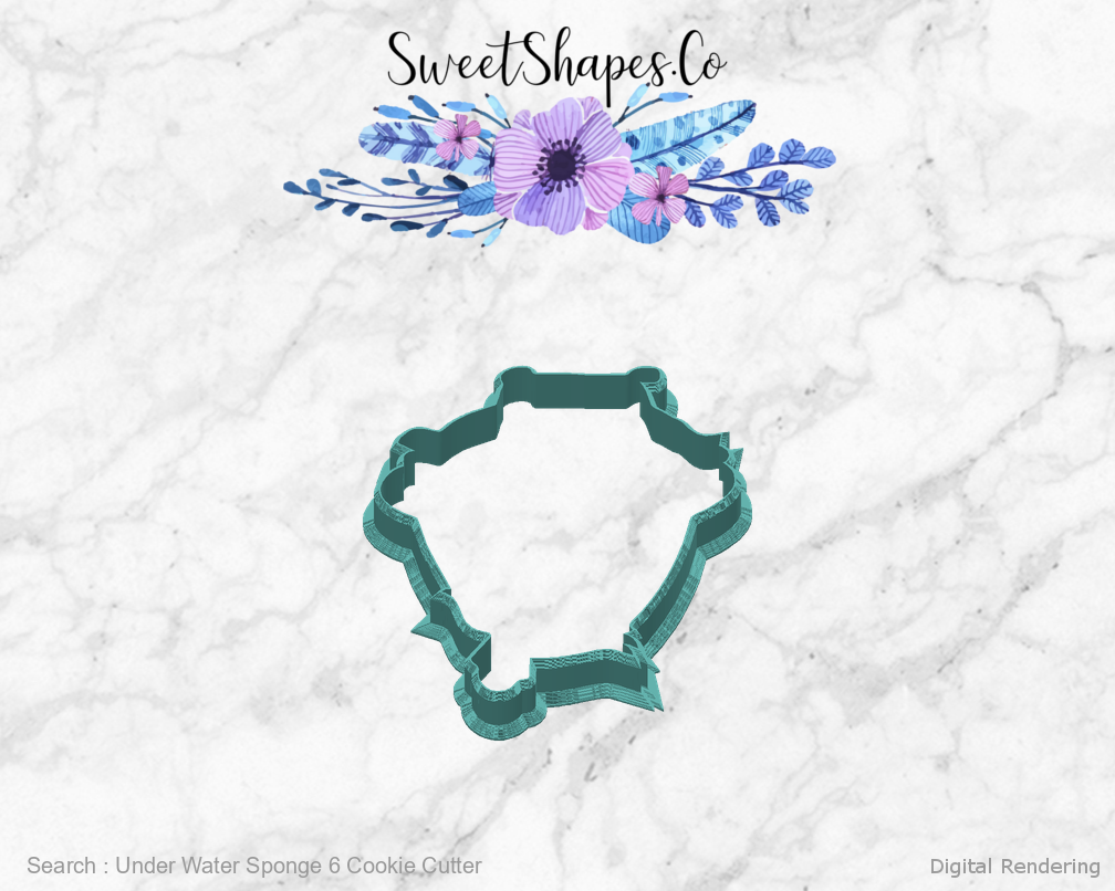Under Water Sponge 6 Cookie Cutter — back view