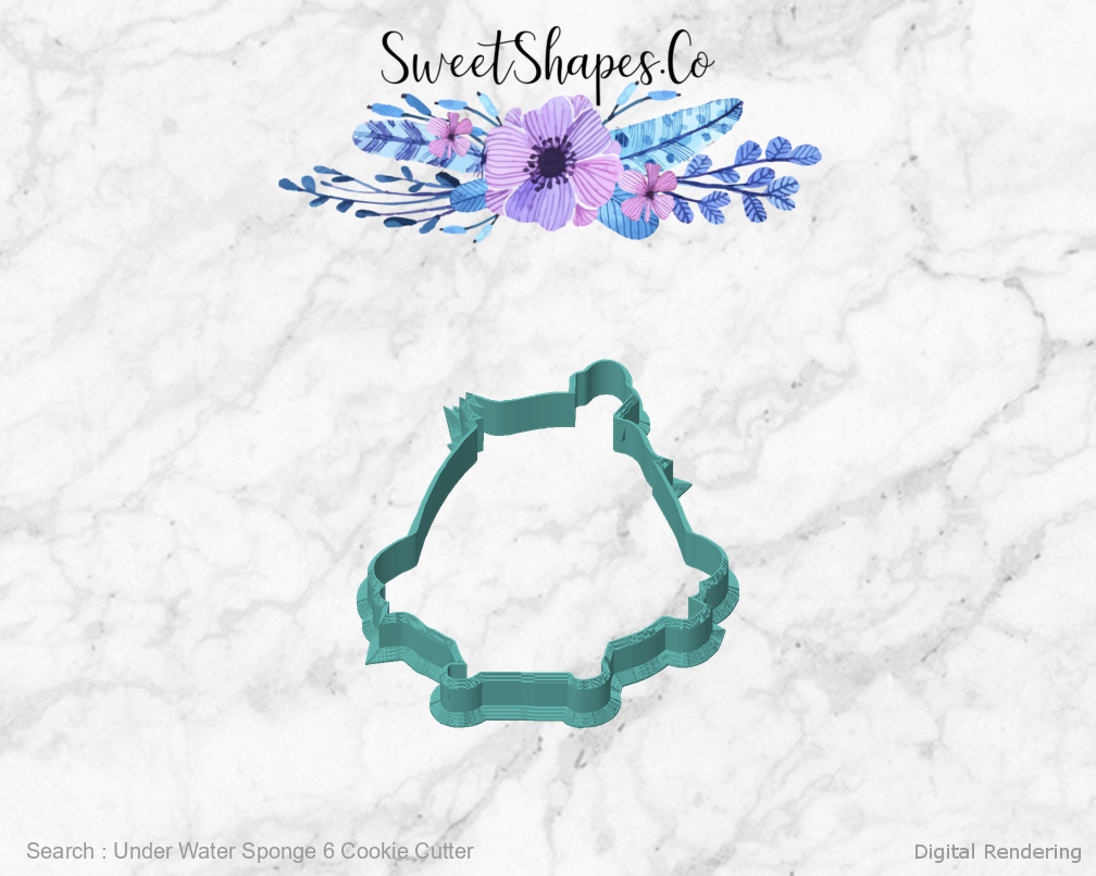 Under Water Sponge 6 Cookie Cutter — front view