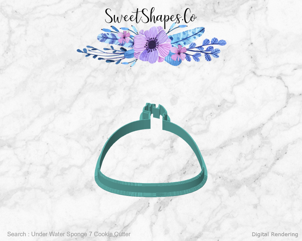 Under Water Sponge 7 Cookie Cutter — front view