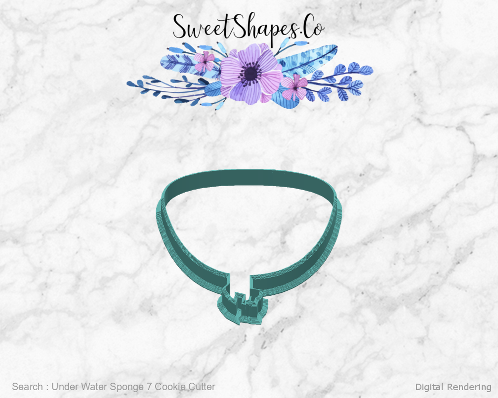 Under Water Sponge 7 Cookie Cutter — back view