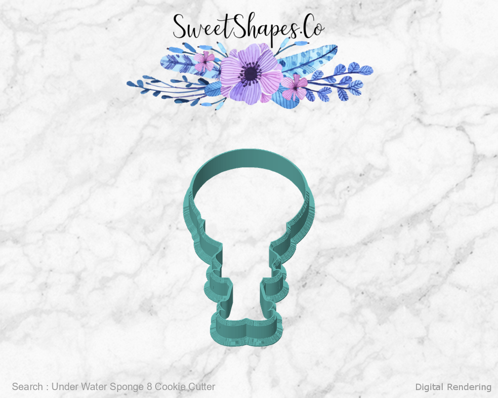 Under Water Sponge 8 Cookie Cutter — front view