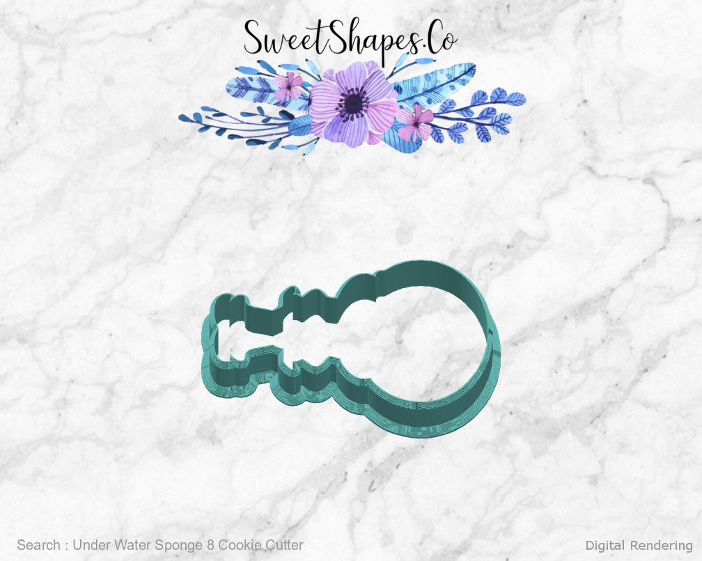 Under Water Sponge 8 Cookie Cutter — right view
