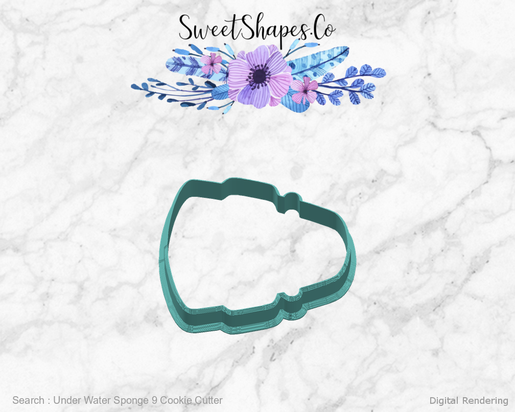 Under Water Sponge 9 Cookie Cutter — right view
