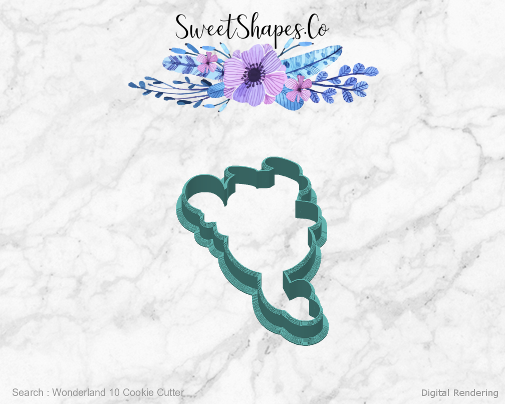 Wonderland 10 Cookie Cutter — back view