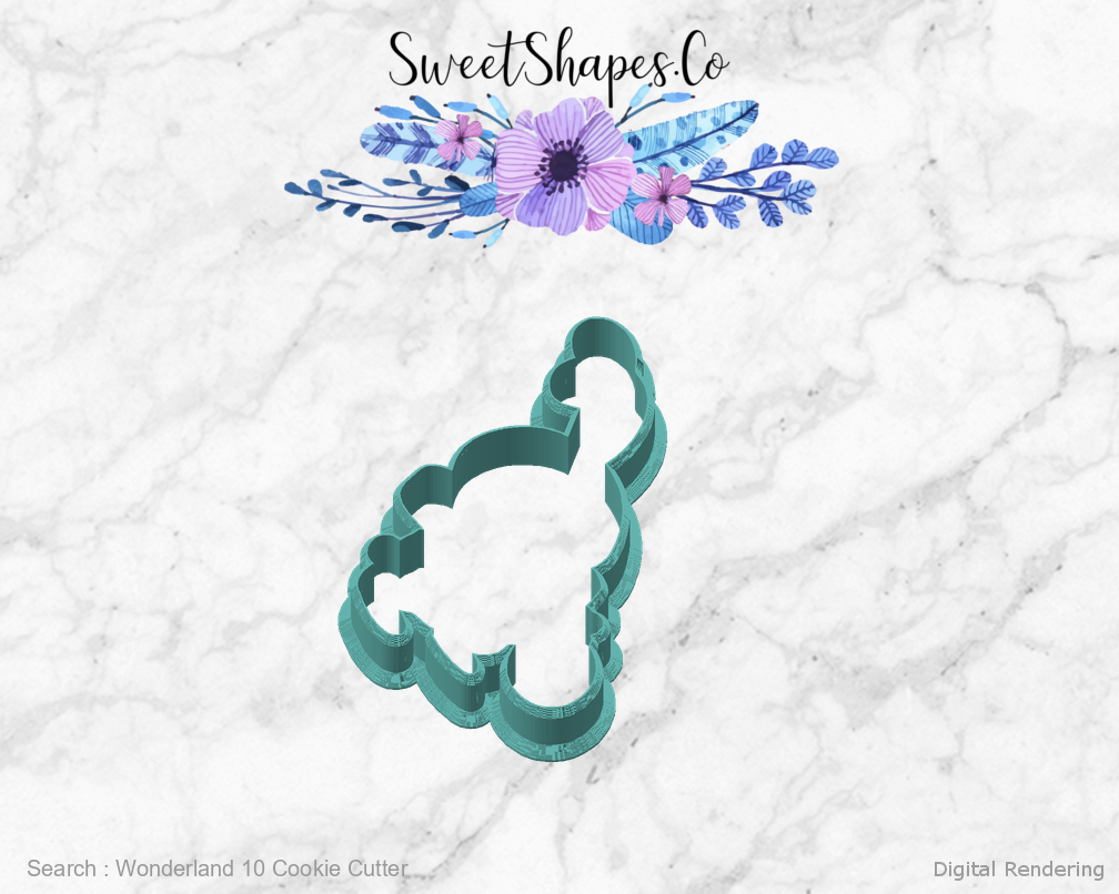 Wonderland 10 Cookie Cutter — angled front view