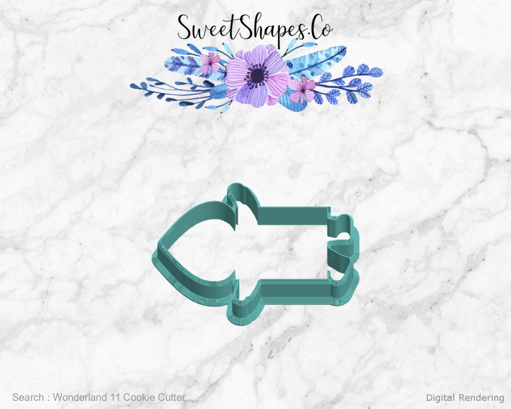 Wonderland 11 Cookie Cutter — left view