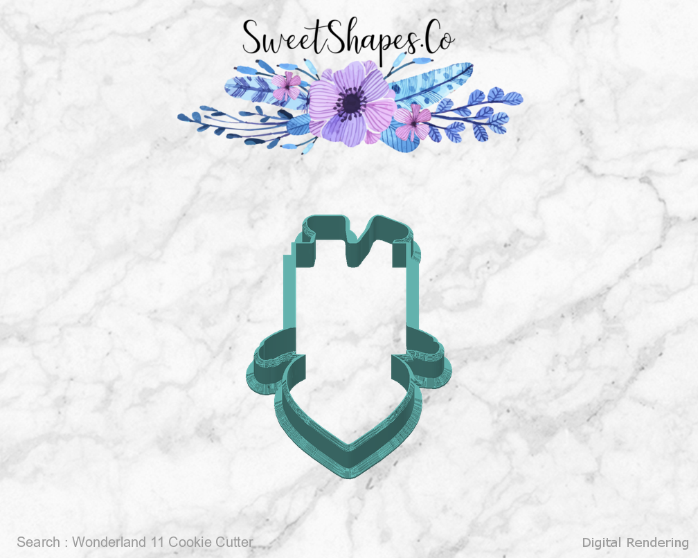 Wonderland 11 Cookie Cutter — back view