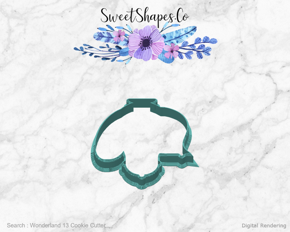 Wonderland 13 Cookie Cutter — back view