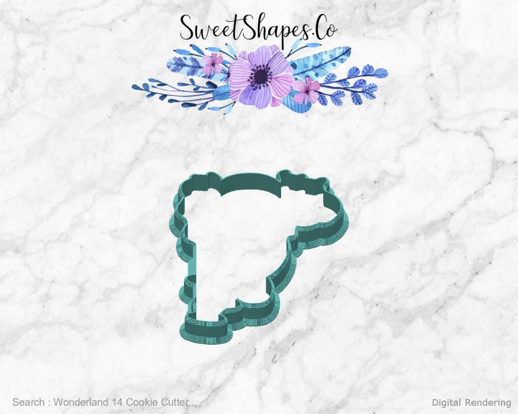 Wonderland 14 Cookie Cutter — back view