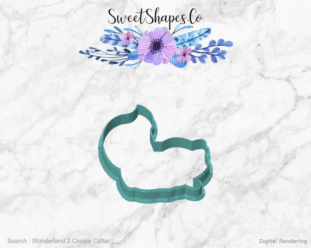 Wonderland 2 Cookie Cutter — front view