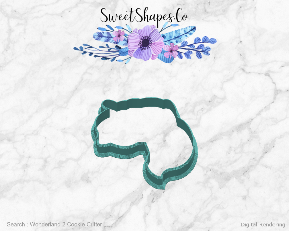Wonderland 2 Cookie Cutter — back view