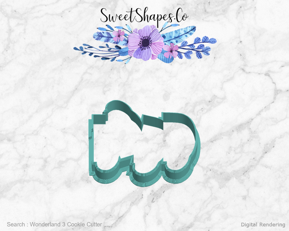 Wonderland 3 Cookie Cutter — left view