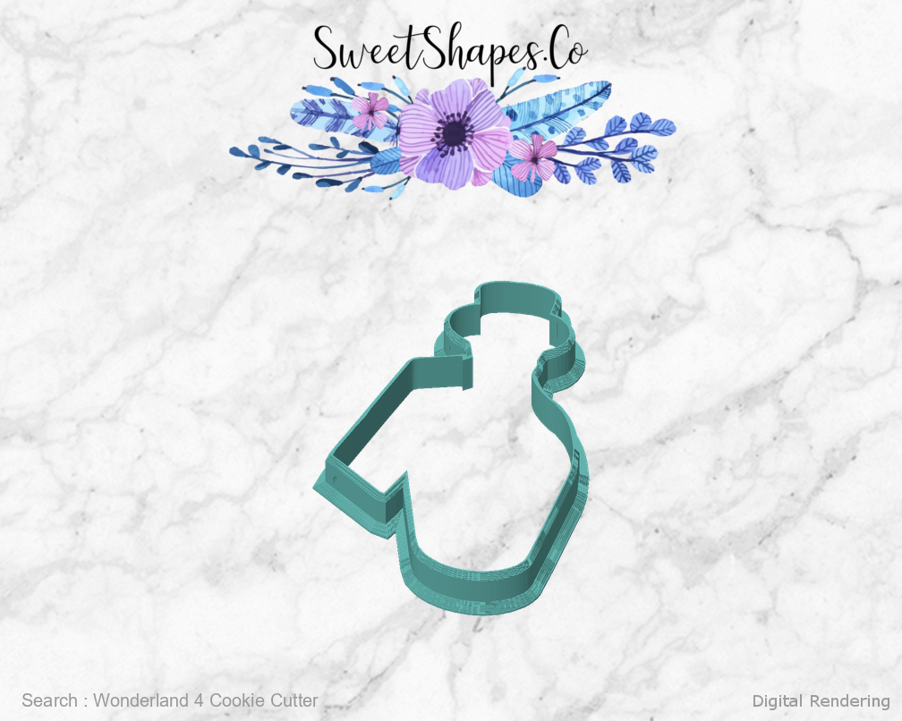 Wonderland 4 Cookie Cutter — front view