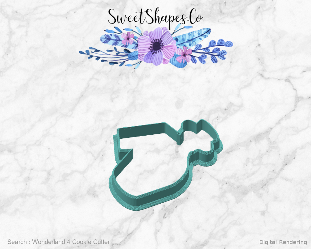 Wonderland 4 Cookie Cutter — angled front view