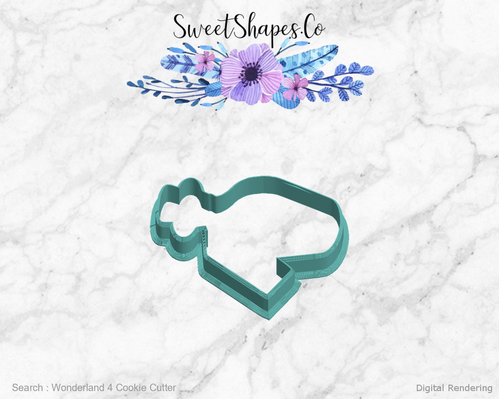 Wonderland 4 Cookie Cutter — left view