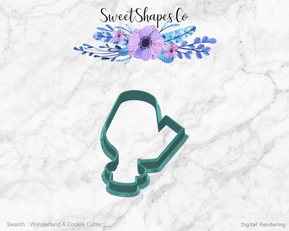 Wonderland 4 Cookie Cutter — back view