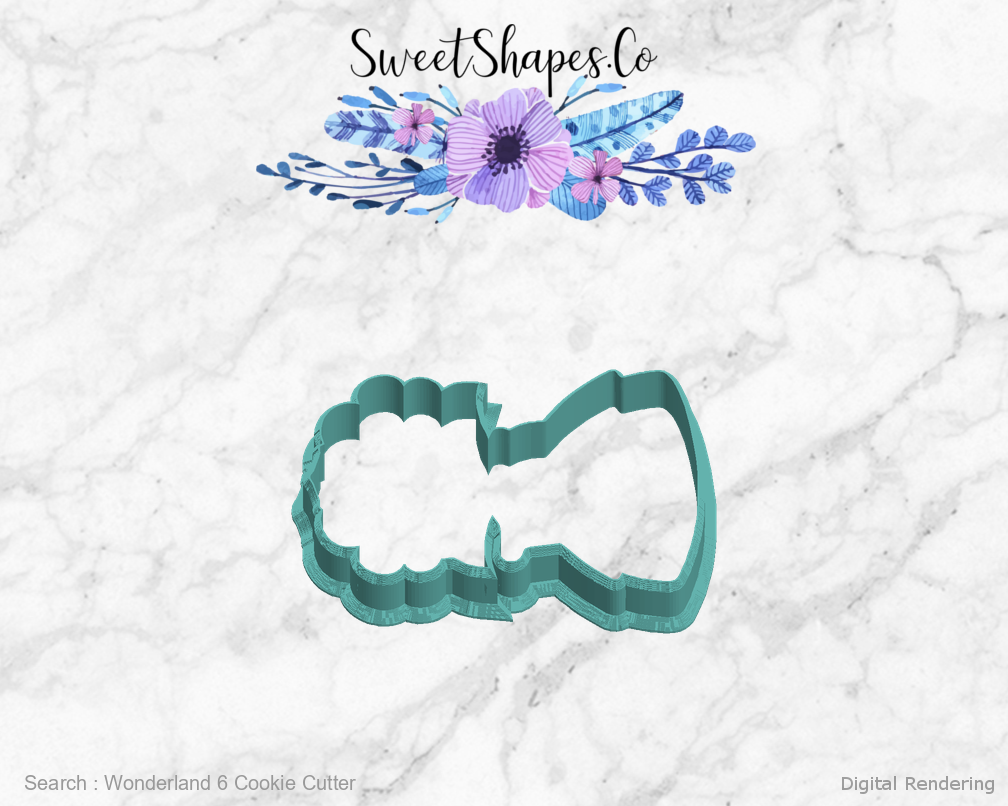 Wonderland 6 Cookie Cutter — left view