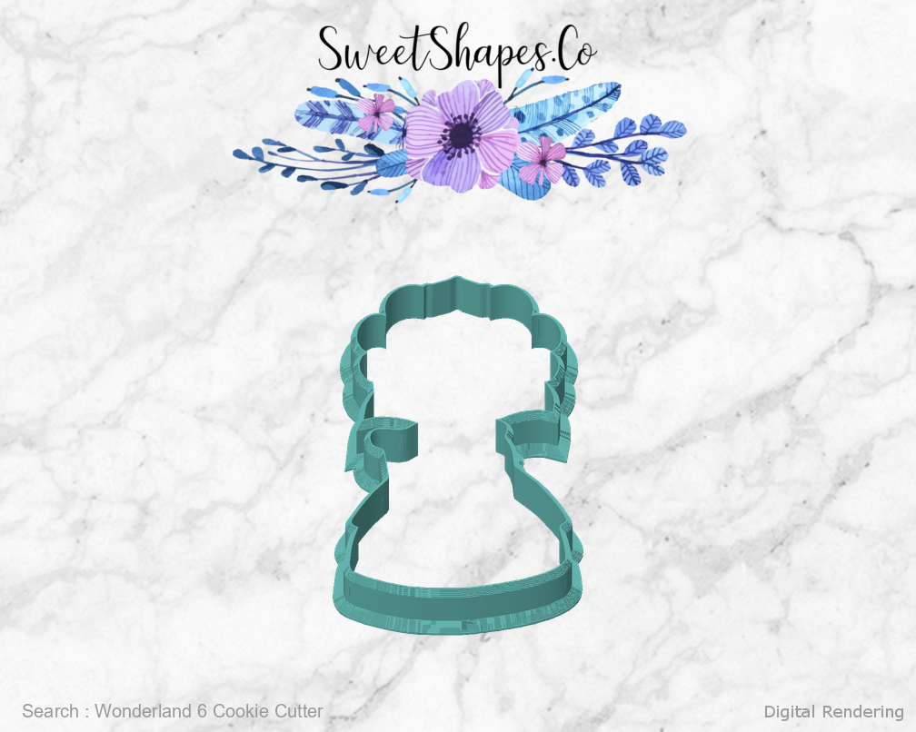 Wonderland 6 Cookie Cutter — front view