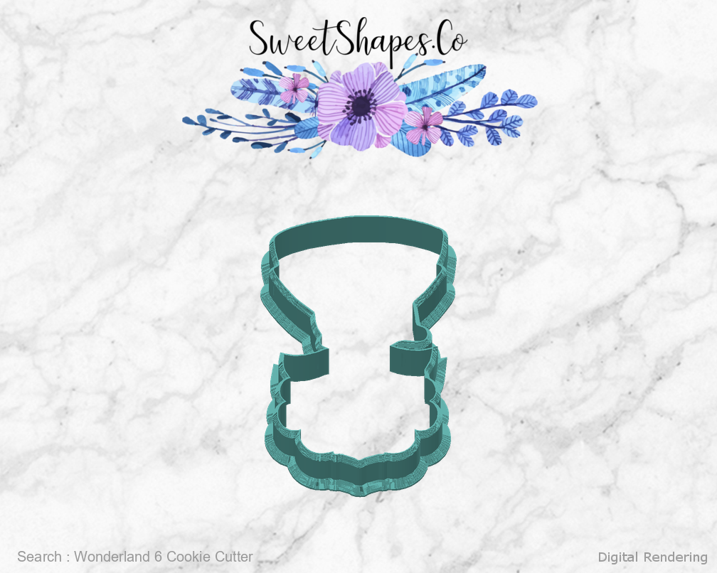 Wonderland 6 Cookie Cutter — back view