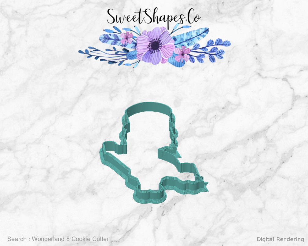 Wonderland 8 Cookie Cutter — front view