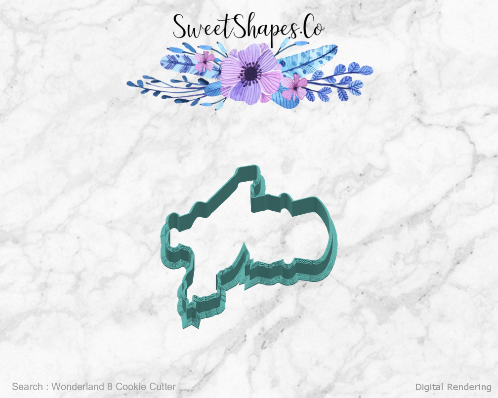 Wonderland 8 Cookie Cutter — right view