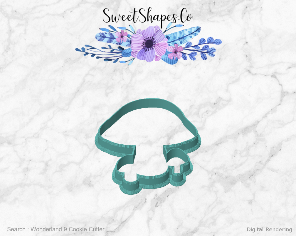 Wonderland 9 Cookie Cutter — front view