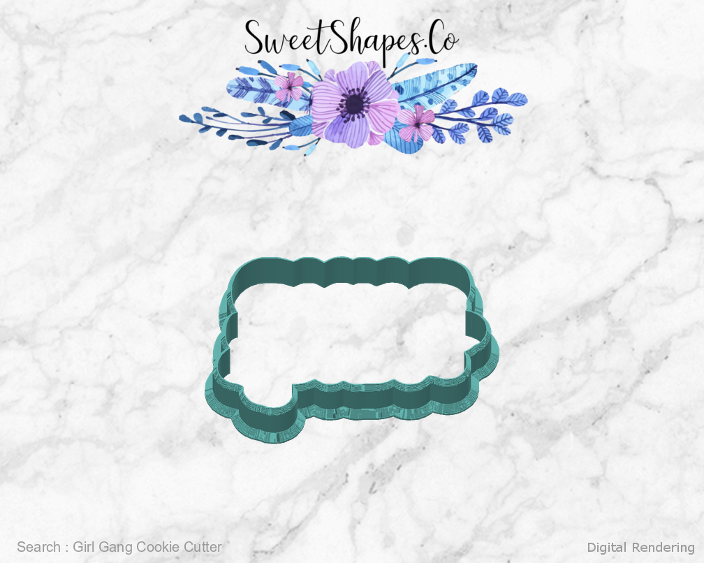 Girl Gang Cookie Cutter — back view